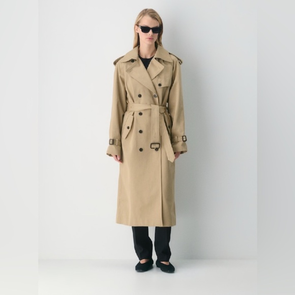 NWT Aritzia Babaton Virtue Rich Twill Relaxed-fit cotton twill trench coat